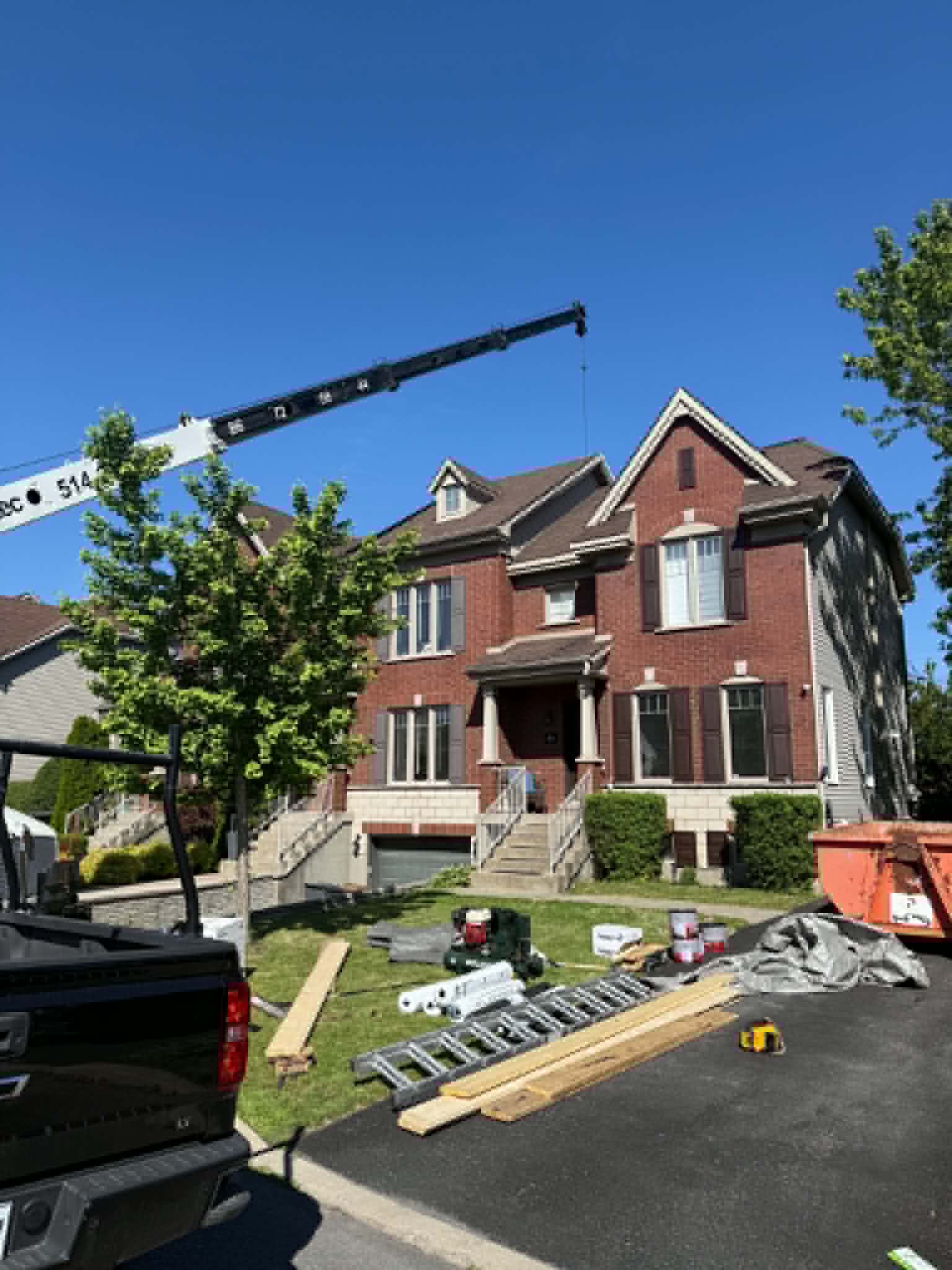 Installation neuve de toiture à Chambly